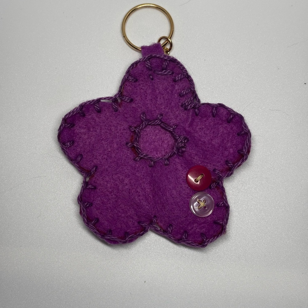 Handmade Felt Pouch Keychains - Picture 4 of 8